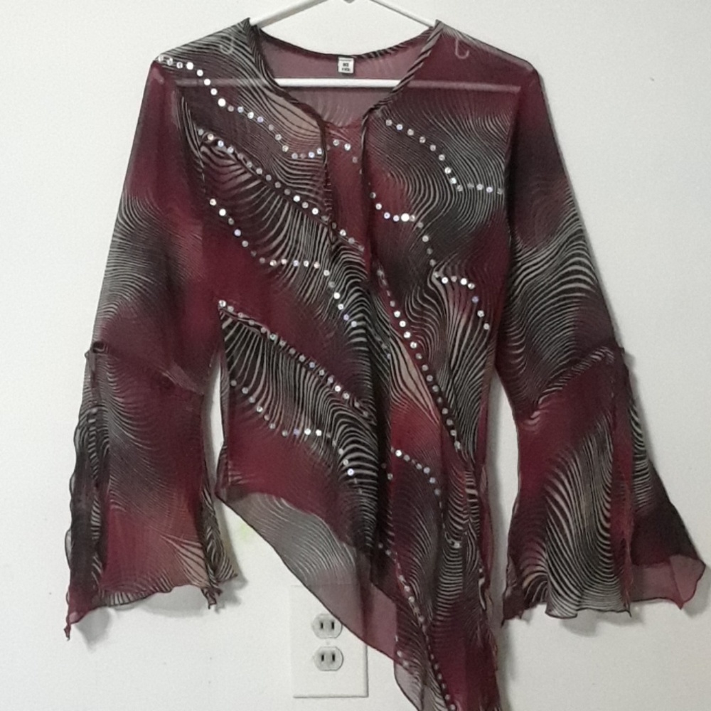 Asymmetrical Sequin Tunic - image 1